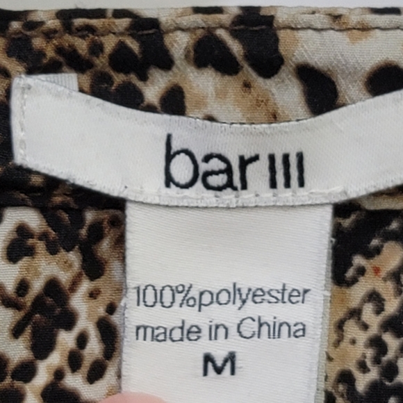 BAR III Snakeprint Button Up Blouse, size Medium - Picture 11 of 11